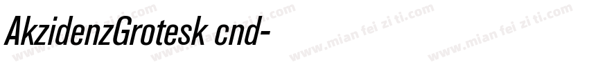 AkzidenzGrotesk cnd字体转换